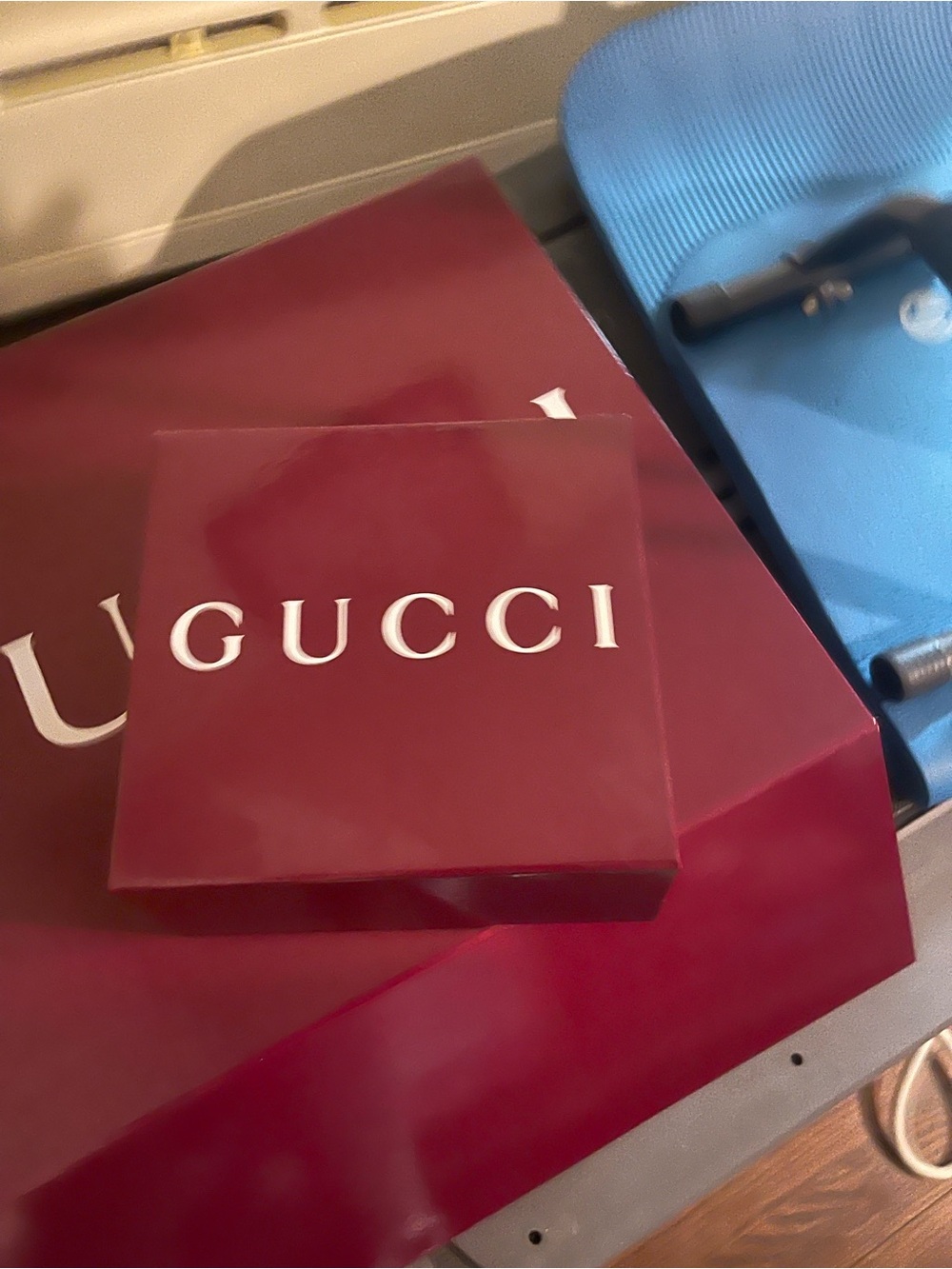 Gucci Box Set in Deep Burgundy with White Logo